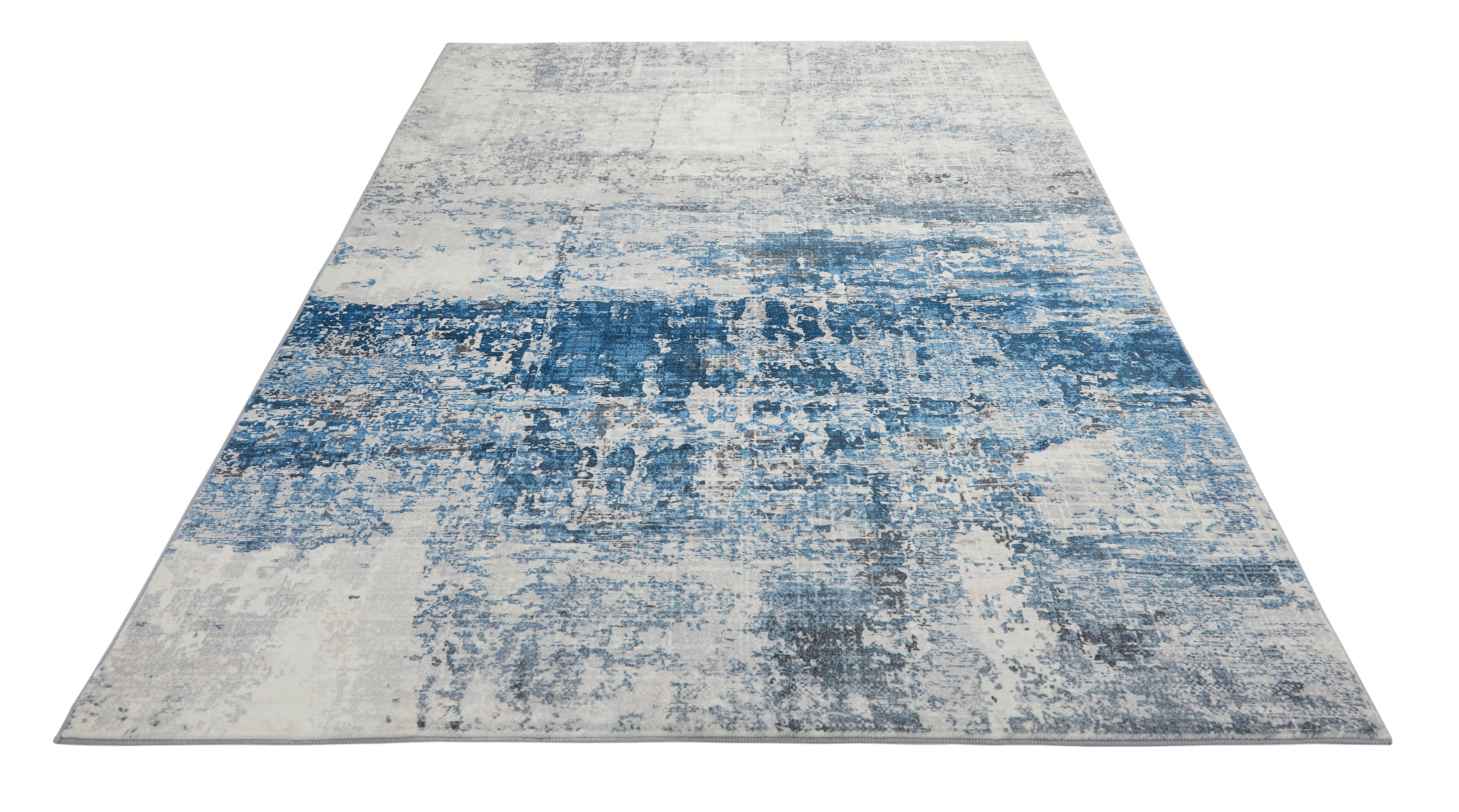 Concept Looms Lux Washable LUX07 Ivory Blue Rug